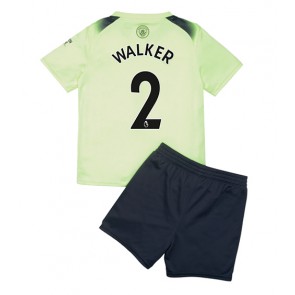 Manchester City Kyle Walker #2 kläder Barn 2022-23 Tredje Tröja Kortärmad (+ korta byxor)